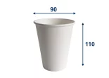 Papierový pohár biely 420 ml, priemer 90 mm (0,3 L/12 oz)
