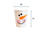 Papierový pohár snehuliak 280 ml, priemer 80 mm (0,2L/8oz)