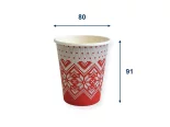 Papierový pohár zimné obdobie 280 ml, priemer 80 mm (0,2L/8oz)