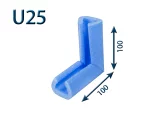 Penový polyetylén Profil   U = 25 ROH 100x100