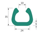 Penový polyetylén Profil U FIX 25 (1ks=2bm)
