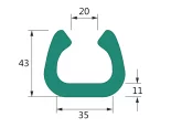 Penový polyetylén Profil U FIX 35 (1ks=2bm)