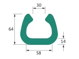 Penový polyetylén Profil U FIX 60 (1ks=2bm)