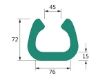 Penový polyetylén Profil U FIX 80 (1ks=2bm)