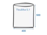 Ploché vrecko 400x500/0,1 polyetylén, spodný zvar