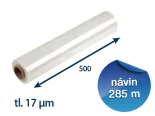 Stretch fólia ručná 500 mm / 17 µm / 285 m prieťažná - PackSynergy