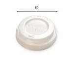 Viečko vypuklé biele pre pohárik s priemerom 80mm