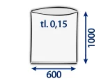 Vrece ploché 600x1000/0,15 polyetylénové