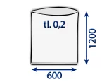 Vrece ploché 600x1200/0,2 polyetylénové