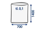 Vrece ploché 700x1400/0,1 polyetylénové
