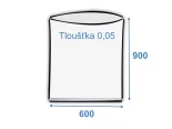 Vrecko ploché 600x900/0,05 polyetylénové, nekĺzavé