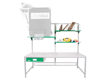 Baliaci stôl SERVISBAL 2000x1000 mm, modifikácia č. 3