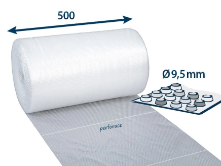 Bublinková fólia v kotúči šírky 500 mm perforovaná