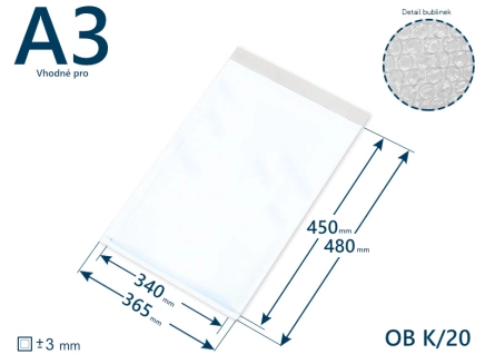 Bublinková obálka K/20