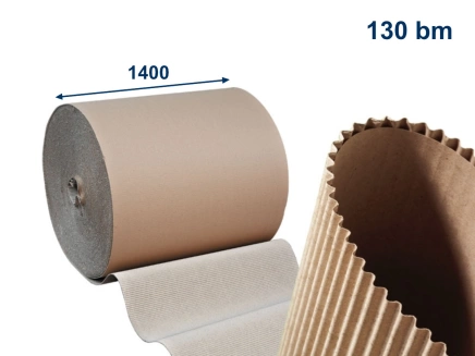 Dvojvrstvová lepenka v kotúči šírky 1400 mm „B“, 210 g/m2