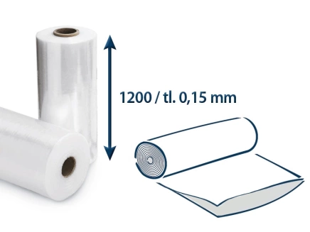 Fólia polyetylénová polohadica š. 1200/hr. 0,15 v kotúči