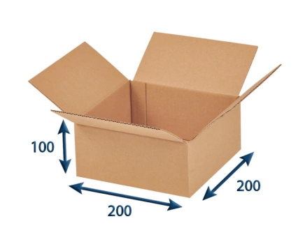 Kartónová krabica 200x200x100 3VVL chlopňová