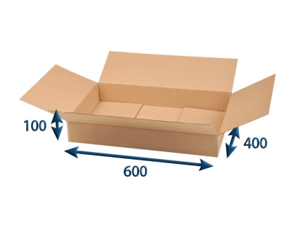 Kartónová krabica 600x400x100 3VVL chlopňová