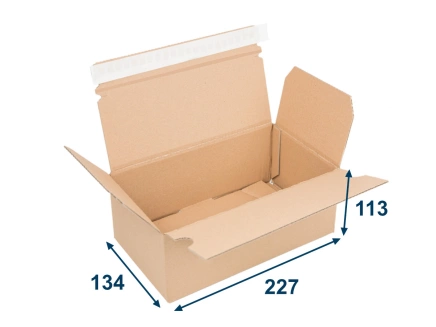Krabica SPEEDBOX 227x134x113 3VVL 1LP hnedá
