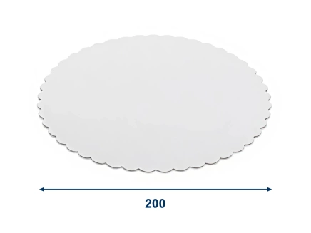 Lepenková podložka pod tortu biela O20cm