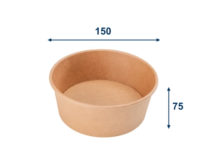 Papierová miska 1000 ml, priemer 150 mm