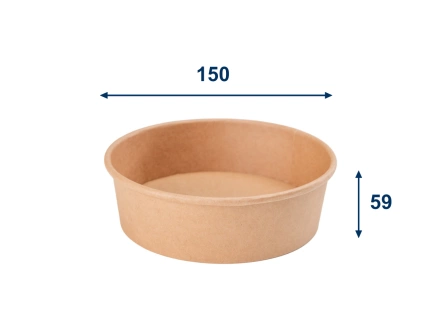 Papierová miska 750 ml, priemer 150 mm