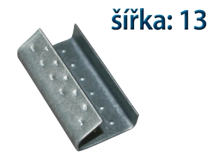 Spona viazacia plechová 13 mm pre pásku polypropylénovú šírka 12 - 13 mm