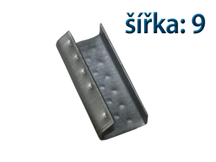 Spona viazacia plechová 9 mm pre pásku polypropylénovú šírka 9 - 10 mm