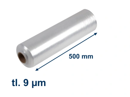 Stretch fólia ručná 500mm/ 9µm /600 bm