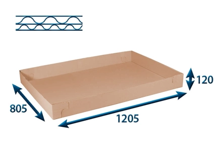 Veko skladacie na EUROBOX 0457 1212x819x120 5VVL