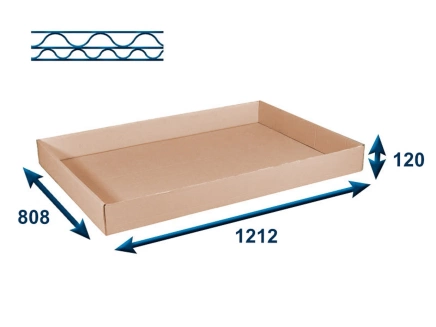 Veko skladacie na EUROBOX 1212x808x120 5VVL