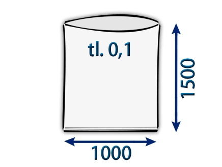 Vrece ploché 1000x1500/0,1 polyetylénové