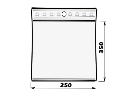 Vrecko rýchlouzatváracie PE 250x350/0,05 s dierkou na zavesenie