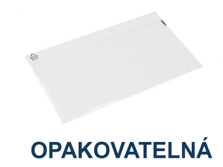 Obálky na doklady bez potlače opakovateľné uzavretie