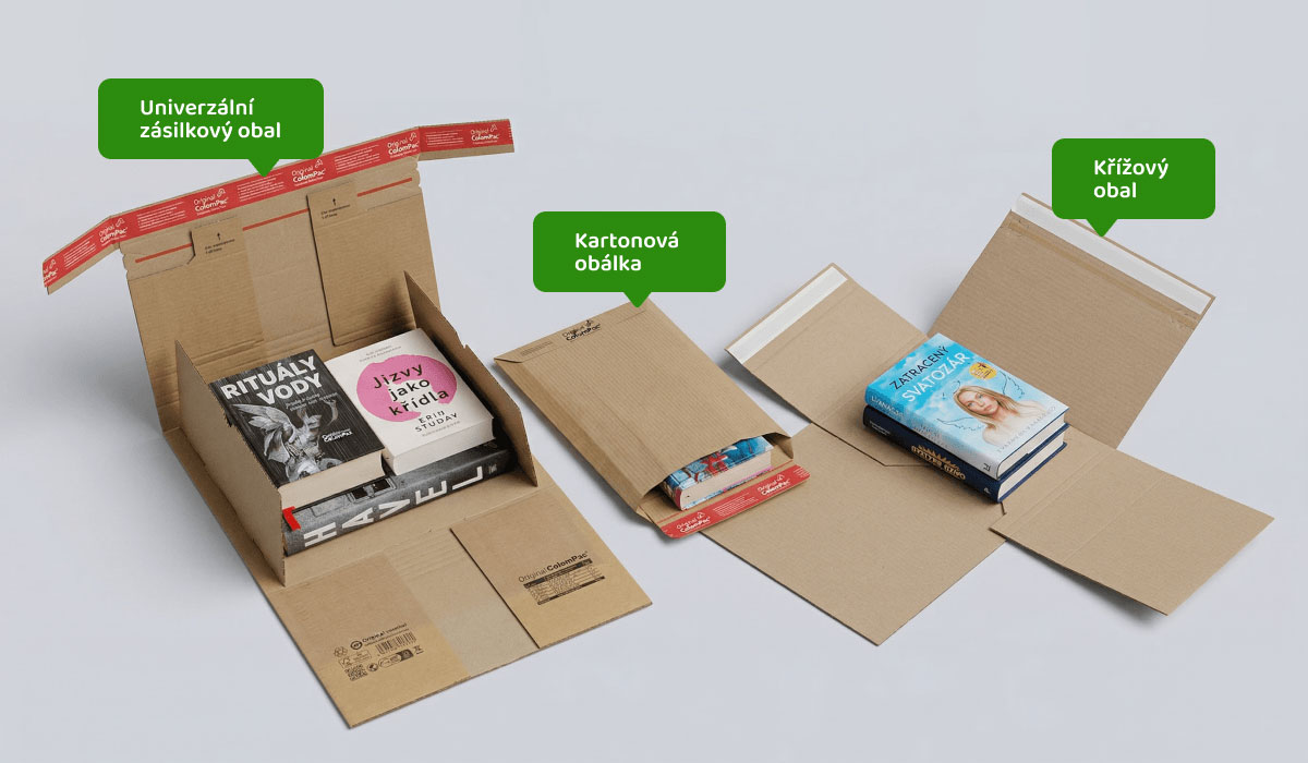 zásielkové obaly na knihy