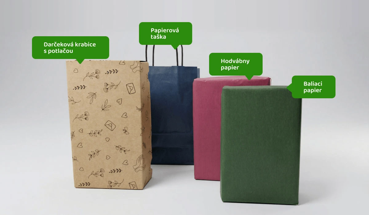 knihy v baliacom papieri, krabici a taške