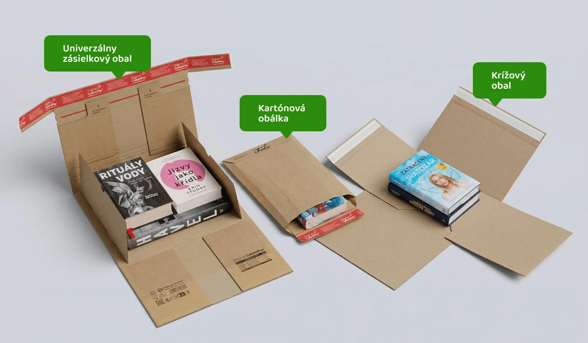 zásielkové obaly na knihy