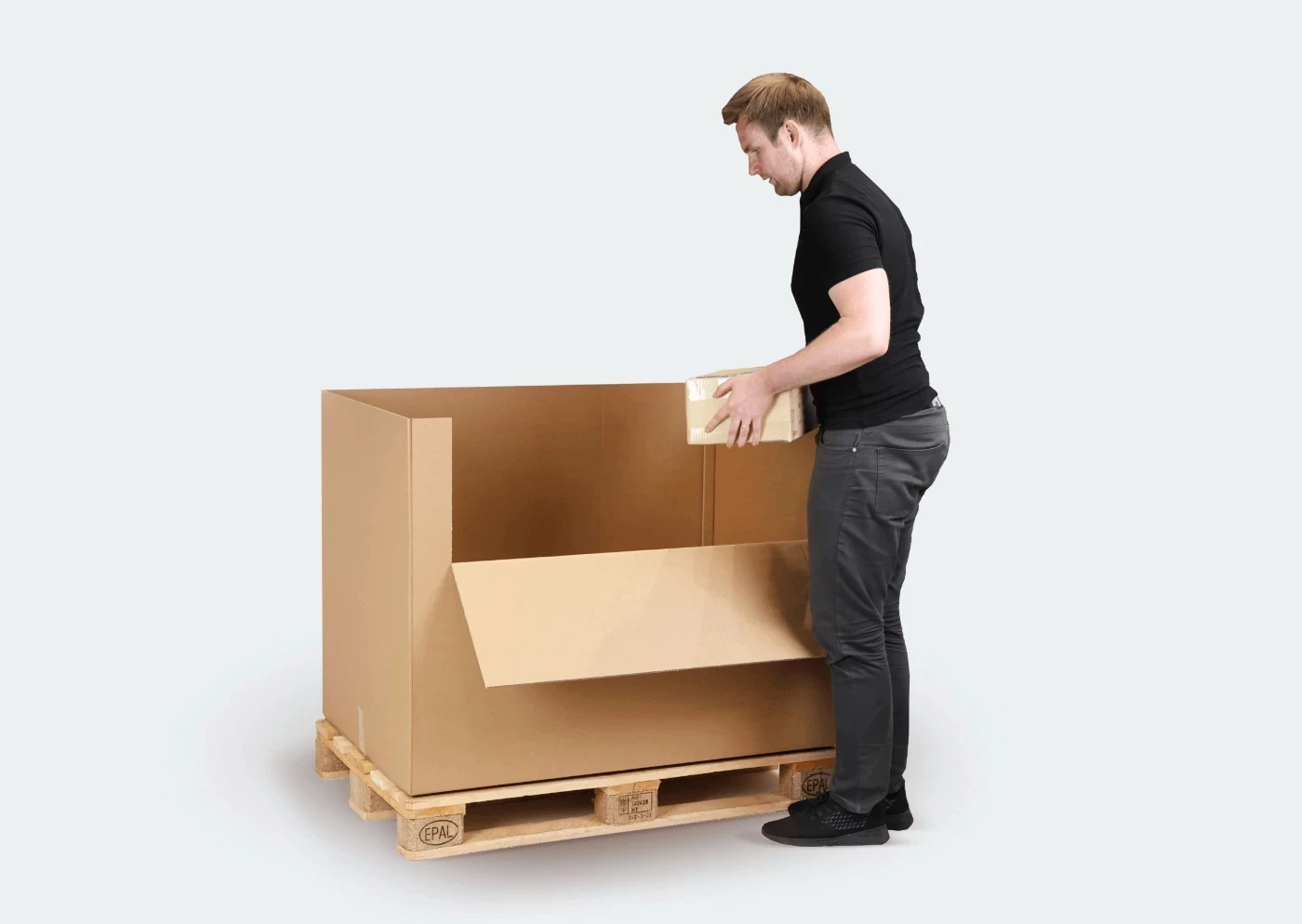 Plnenie boxu s výklopným čelom